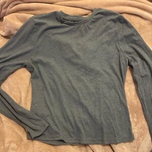 MUST BUNDLE SHEIN Charcoal Ribbed Knit Top